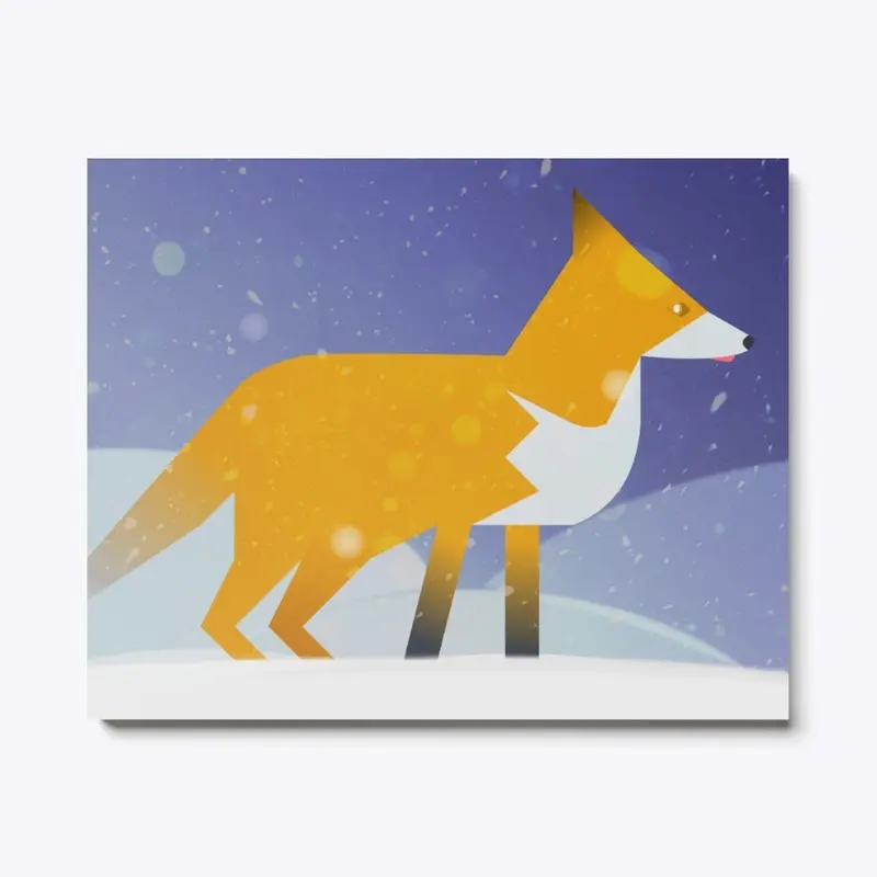 Beautiful fox in the snow